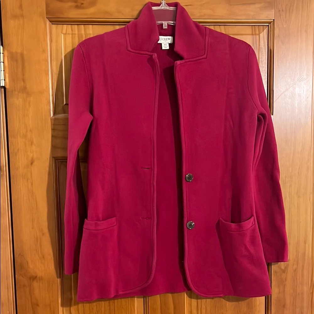 J Crew Factory Raspberry Sweater Blazer
